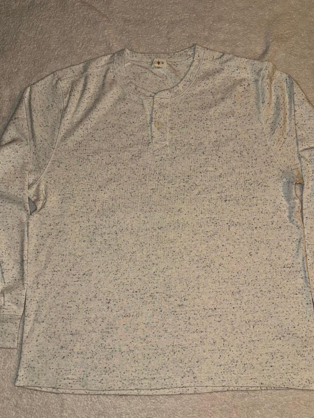 J. Crew Nep Henley - Ivory - Size XL